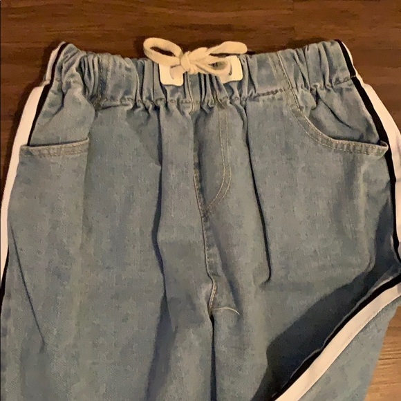 Drawstring denim pants - Picture 4 of 4